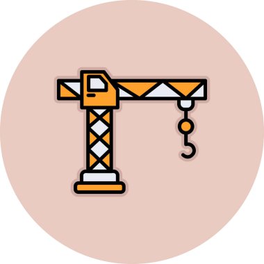 İnşaat vinç simge vektör çizim