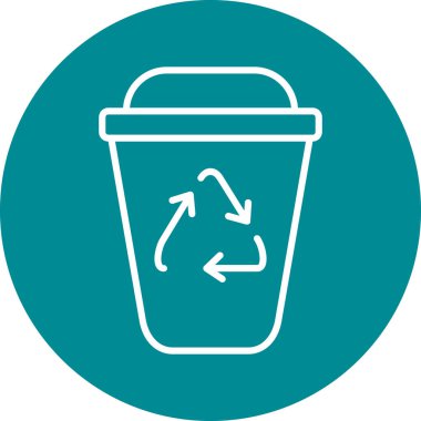 Vektör simgesini geri dönüştür. stil vuruş sembolüdür, yumuşak mavi renk, yuvarlak açılar, beyaz arkaplan.