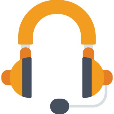 Kulaklık. Web simgesi basit illüstrasyon