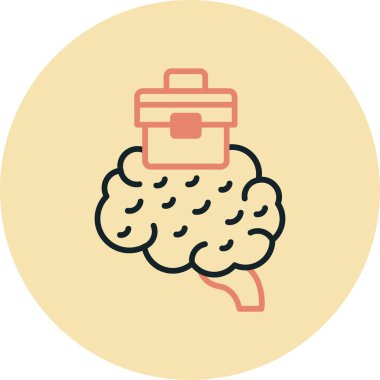 beyin modern vektör simgesi