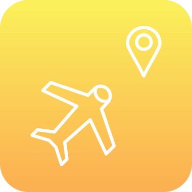 İzole edilmiş tek yol simgesinin vektör çizimi