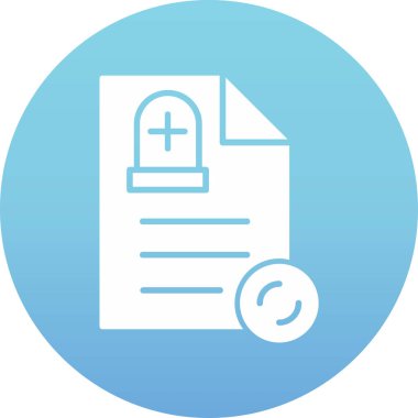 Bir belge simgesinin vektör illüstrasyonu