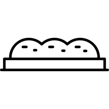 ekmek vektör çizgisi simgesi