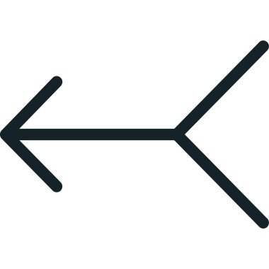 Sol ok simgesi ana hat biçiminde