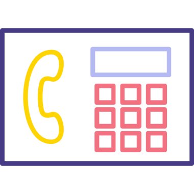 Telefonunuz var. Web simgesi basit illüstrasyon