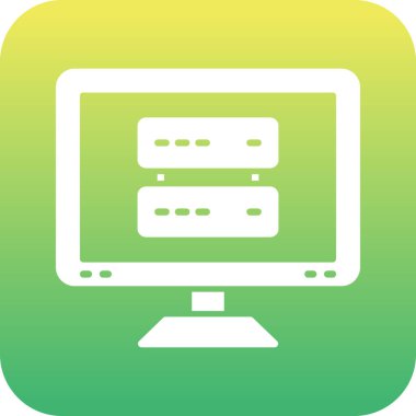 bilgisayar monitörü ikon vektör illüstrasyonu