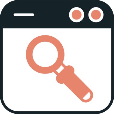 Arama Vektörü Kabartma Simgesi Tasarımı