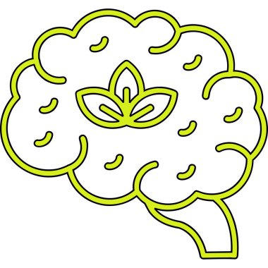 Çiçek sembollü çizgi film beyni