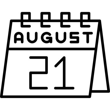 2 Ağustos takvim simgesi, basit biçim