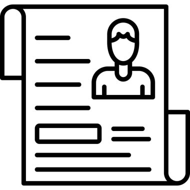 görev özgeçmişi ikon vektör çizimi