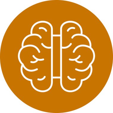 beyin ikonu vektör illüstrasyonu