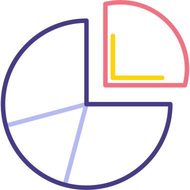 Pasta çizelgesi. Web simgesi basit tasarım