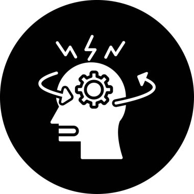 beyin ikonu vektör illüstrasyonu