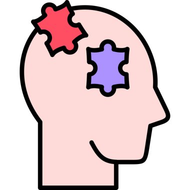 Baş simge vektör çizim