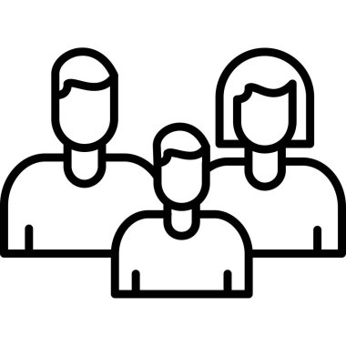 grup insanları takım simgesi ana hat biçiminde