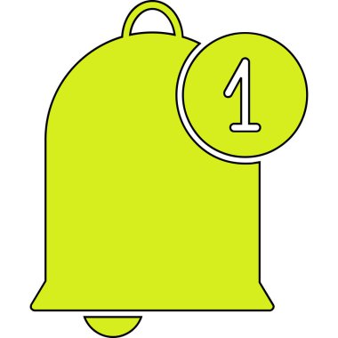 Beyaz arkaplanı olan sarı bir çantanın vektör çizimi