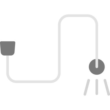 Lambanın uzun gölgesine sahip vektör düz simgesi