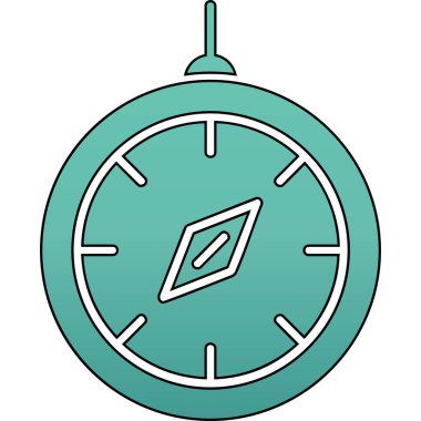 pusula simgesi, vektör illüstrasyonu