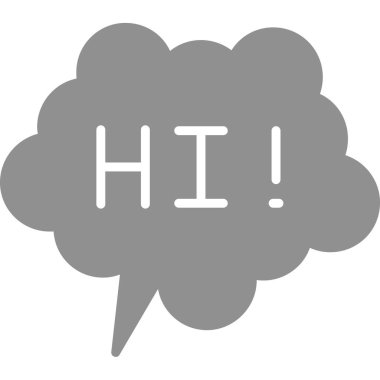 Metin merhaba ile izole sohbet simgesi