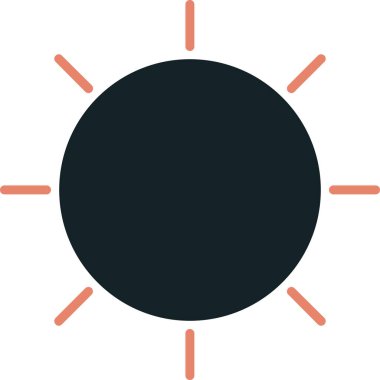 Güneş simgesi, basit vektör çizim