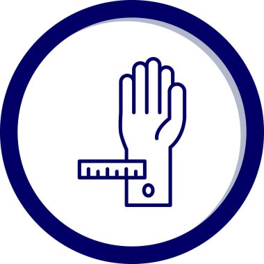 Cetvel simgesi. Basit resimleme