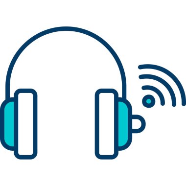 kulaklık simgesi vektör illüstrasyonu