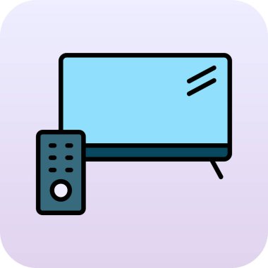 Televizyon ikonu. Basit resimleme