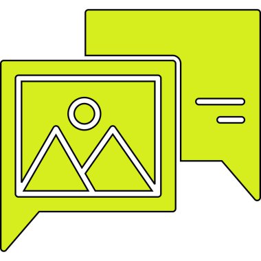 Sohbet simgesi, vektör çizimi