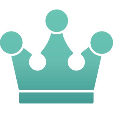 taç düz simgesi, vektör, illüstrasyon