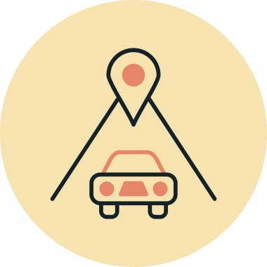 konum. Web simgesi basit illüstrasyon