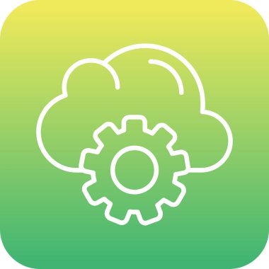 soyut bulut hesaplama simgesi vektörü