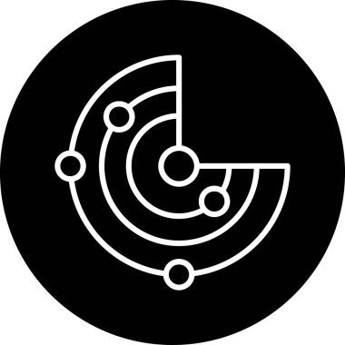 Bir çember simgesinin vektör illüstrasyonu