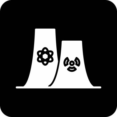 Nükleer santral simgesi, basit resimleme