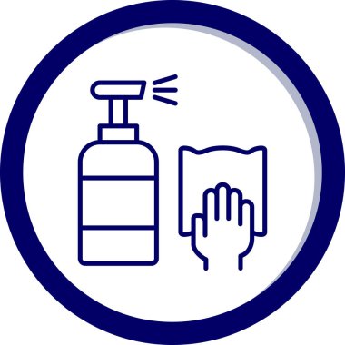 Taslak biçimli el dezenfektanı şişe simgesi izole edilmiş vektör çizimi