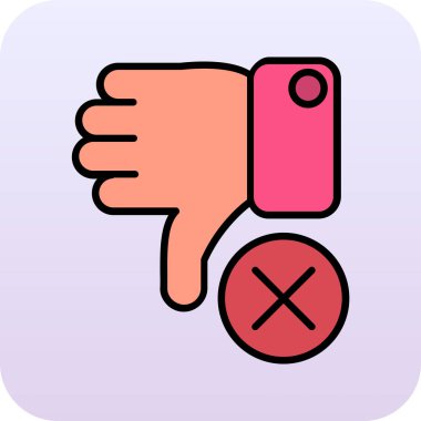 başparmak aşağı vektör simgesi