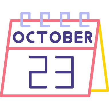 Ekim 27 simgesine sahip takvim, vektör illüstrasyon tasarımı