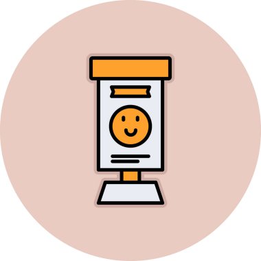 Mutlu bir yüzün vektör çizimi