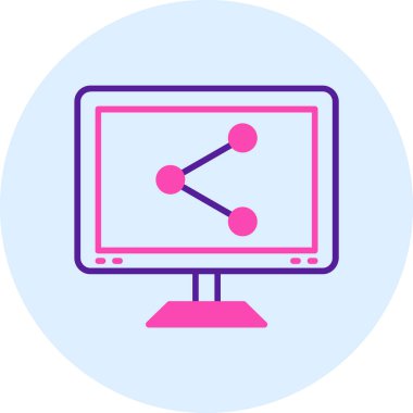 şebeke. Web simgesi basit illüstrasyon