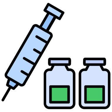 Şırınga. Web simgesi basit illüstrasyon