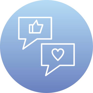 Sohbet simgesinin vektör illüstrasyonu