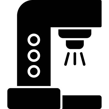 Kahve makinesi simgesi, vektör illüstrasyonu