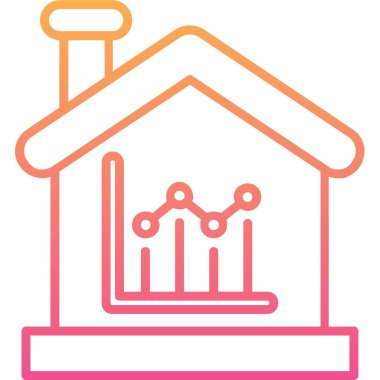 Bir ev simgesinin vektör illüstrasyonu