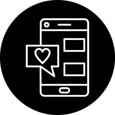 Akıllı telefon simgesinin vektör illüstrasyonu