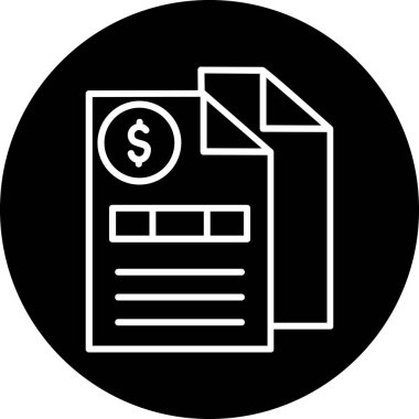 Kağıt kağıtlı ve beyaz arkaplanda dolar işareti olan banknotun vektör illüstrasyon simgesi