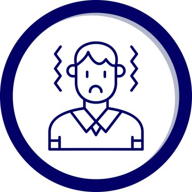 Depresyon. Web simgesi basit illüstrasyon