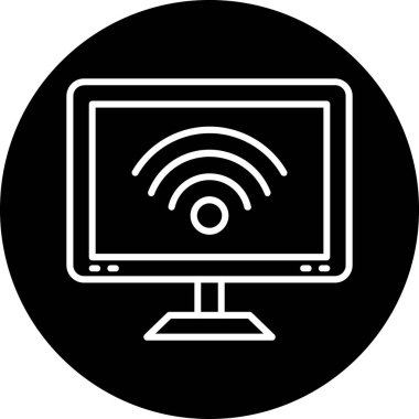 Kablosuz. Web simgesi basit illüstrasyon