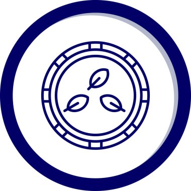 Yaprak. Web simgesi basit illüstrasyon