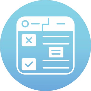 Web sayfası simgesi. Moda tasarım tarzı. Beyaz arkaplanda beyaz ve çizgili bir vektör. satır illüstrasyonu uygulamalar, web ve yazdırma için kullanılabilir.