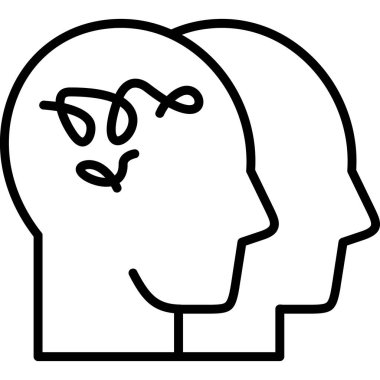 baş simge vektörü beyaz arkaplanda izole edildi, insan şeffaf işareti, çizgi veya doğrusal tasarım ana hatlarda