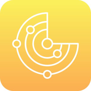 Bir harita simgesinin vektör illüstrasyonu